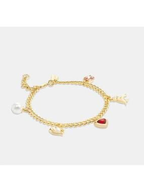 Coach Signature Heart Charm Bracelet